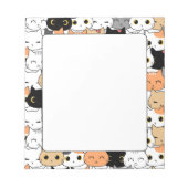 Bloc-note Motif de chats Kawaii (Devant)