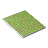 Bloc-note Motif de chèque vert et Brown élégant (Incliné)