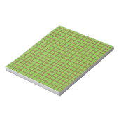 Bloc-note Motif de chèque vert et Brown élégant (Tourné)