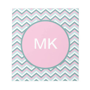 Bloc-note Motif de Chevron de brume d'océan