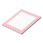 Bloc-note Motif de cœur blanc sur fond rose - Saint-Valentin (Tourné)