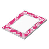 Bloc-note Motif de coeur Gras Rouge et Blanc Scribble (Tourné)