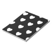 Bloc-note Motif de coeur noir et blanc (Tourné)