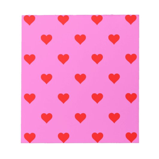 Bloc-note Motif de coeur simple violet rouge mou (Devant)