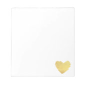 Bloc-note Motif de coeurs métal or (Devant)
