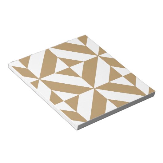 Bloc-note Motif de cube géométrique Brown (Incliné)