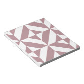 Bloc-note Motif de cube géométrique Mauve foncé (Incliné)