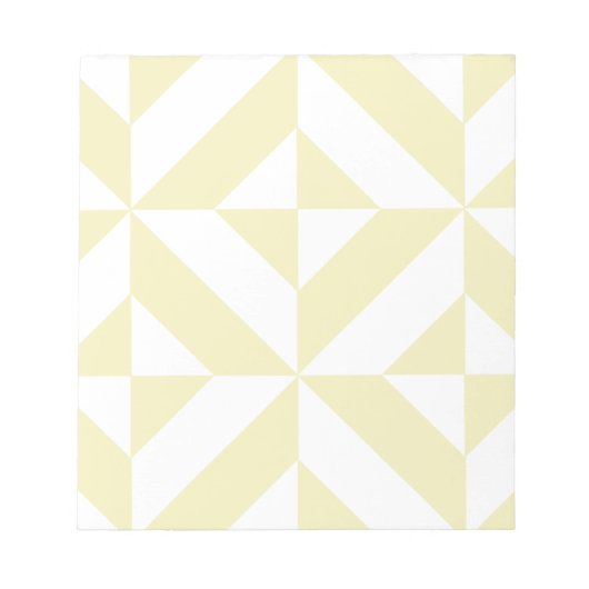 Bloc-note Motif de cube géométrique or pâle (Devant)