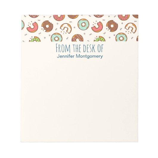 Bloc-note Motif de Donut rétro Couleur (Devant)