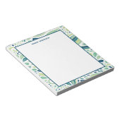 Bloc-note Motif de feuilles de verdure botanique Nom personn (Incliné)