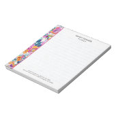 Bloc-note Motif de fleur coloré (Tourné)