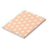 Bloc-note Motif de fleur hippie blanche de la Pêche à la Pre (Tourné)