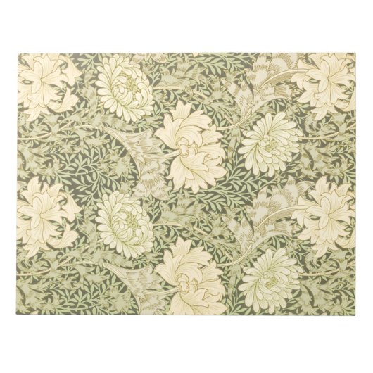 Bloc-note Motif de fleurs de Chrysanthemum (par William Morr (Devant)
