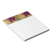 Bloc-note Motif de fleurs de rose rouge Cheetah Leopard (Incliné)