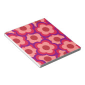 Bloc-note Motif de fleurs hippie rétro couleur gras (Incliné)