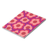 Bloc-note Motif de fleurs hippie rétro couleur gras (Tourné)