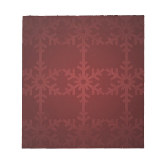 Bloc-note Motif de flocon rouge de Noël (Devant)
