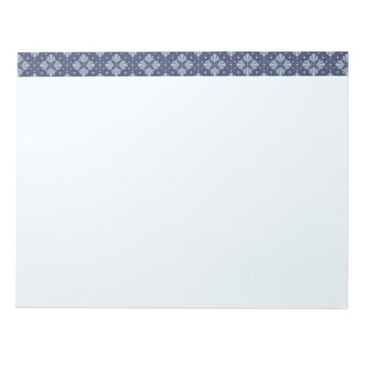Bloc-note Motif de formes géométriques bleues (Devant)