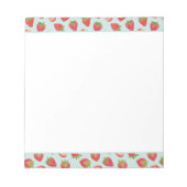 Bloc-note Motif de fraise d'été à la menthe et rouge (Devant)