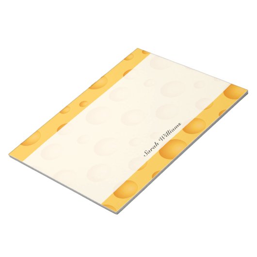 Bloc-note Motif de fromage jaune (Incliné)