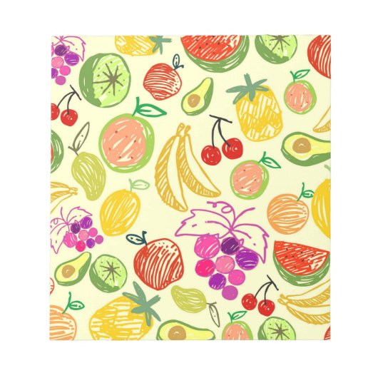 Bloc-note Motif de fruits (Devant)