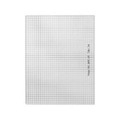 Bloc-note Motif de grille noir/blanc du bureau de (Tourné)