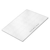 Bloc-note Motif de grille noir/blanc du bureau de (Incliné)