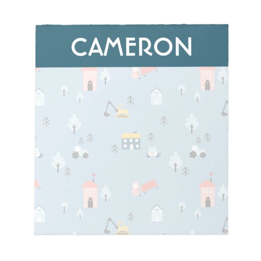 Bloc-note Motif de la scène du Doodle Town (Devant)