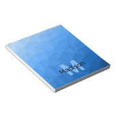 Bloc-note Motif de maillage géométrique bleu clair (Incliné)