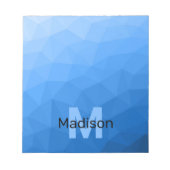 Bloc-note Motif de maillage géométrique bleu clair (Devant)