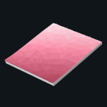 Bloc-note Motif de maillage géométrique rose rose clair<br><div class="desc">Couleur de l'année. Motif en maille géométrique dégradé rose magenta. Maille géométrique triangulaire avec dégradé vert foncé clair.</div>