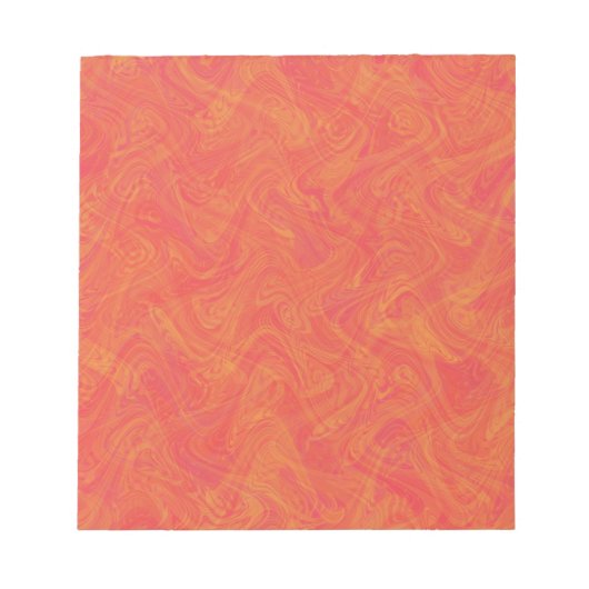 Bloc-note Motif de marbrure orange (Devant)