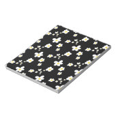 Bloc-note Motif de marguerite tendance noir jaune blanc, mod (Tourné)