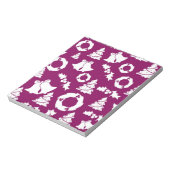 Bloc-note Motif de Noël pourpre (Tourné)