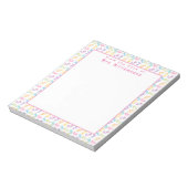 Bloc-note Motif de nombres mignons - du bureau de l'enseigna (Tourné)