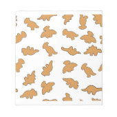 Bloc-note Motif de nuggets de dinosaure (Devant)
