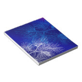 Bloc-note Motif de pin d'hiver blanc bleu (Incliné)