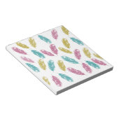 Bloc-note Motif de plumes colorées (Incliné)