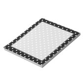 Bloc-note Motif de point Polka noir blanc (Tourné)