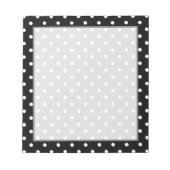 Bloc-note Motif de point Polka noir blanc (Devant)