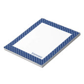 Bloc-note Motif de point Royal Blue Polka personnalisé (Tourné)