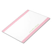 Bloc-note Motif de pointes et de rayures roses Personnalisé (Incliné)
