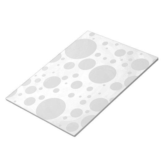 Bloc-note Motif de points Polka gris ardoise (Incliné)