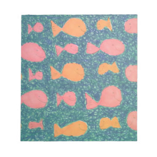 Bloc-note Motif de poissons tropicaux peints