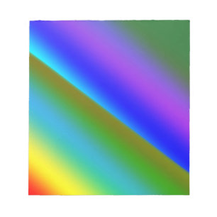 Bloc-note Motif de texture abstraite arc-en-ciel vert bleu t