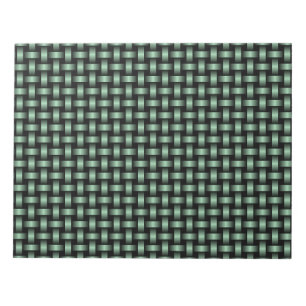 Bloc-note Motif de tissage noir vert