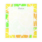 Bloc-note Motif de tranches d'agrumes (Devant)