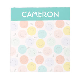 Bloc-note Motif de visage joyeux souriant coloré