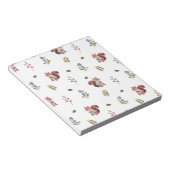 Bloc-note Motif d'écureuil et de baies de forêt (Incliné)