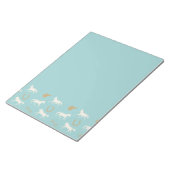 Bloc-note Motif des chevaux anglais or et ivoire (Incliné)